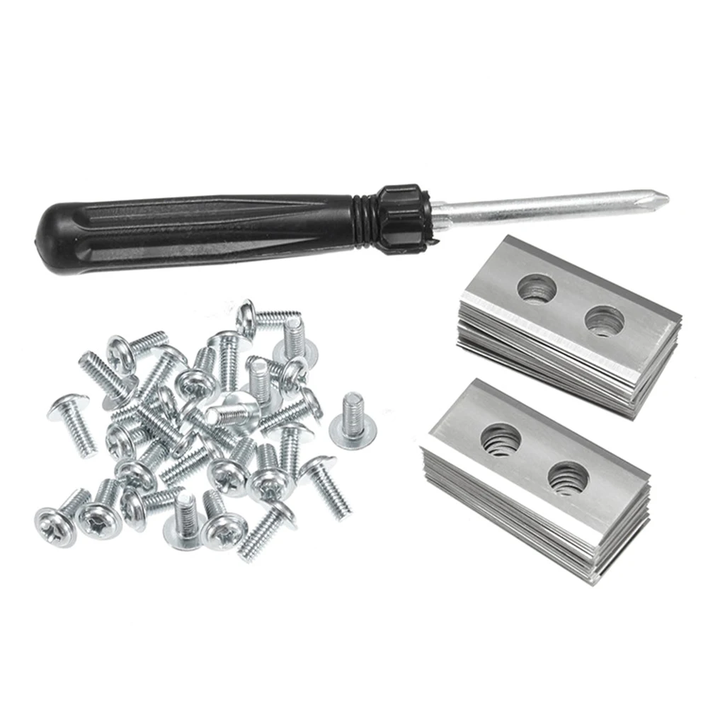 

30PCS Spare Blade Knife For Worx Landroid Mower Robot 0.9MM + Screwdriver Screws