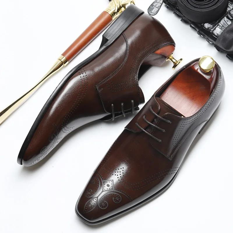 

2018 spring and summer Brock men's shoes new shoes in the high-end British wind men's fashion dress shoes