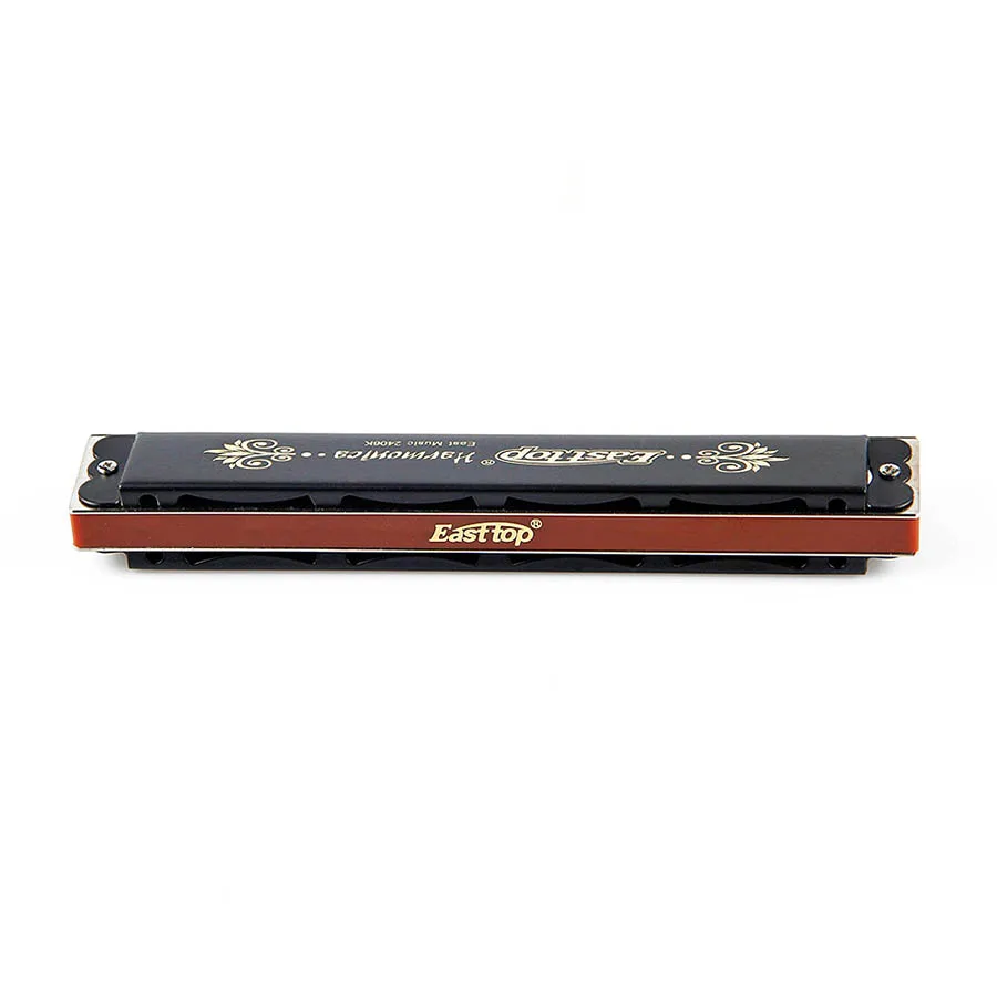 Easttop new tremolo T2406K 24holes harmonica tremolo harmonica mouth organ black paint Easttop new tremolo T2406K 24holes harmonica tremolo harmonica mouth organ black paint