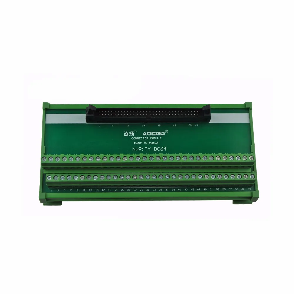 

DIN Rail Mount 64P Screw Terminal Block Adapter Module