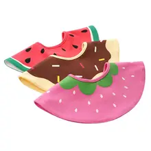 3 шт./упак. детские нагрудники хлопок 360 Круглый Биб слюни двойной кнопки фрукты стиль водонепроницаемый салфетки Одежда для маленьких девочек и мальчиков ткань