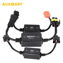 Auxmart 2 шт. H4/H13/H7/H11/9005/9006 Canbus проводки жгутовые переходники для одного/Здравствуйте-Lo луч светодио дный фары автомобиля лампы 4A DC 12 В-14 В