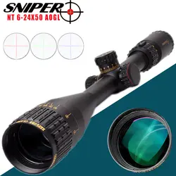 Sniper NT 6-24X50 AOGL тактический оптический прицел винтовка Сфера Стекло гравированный охотничий прицел оптика прицел с Уивер или ласточкин хвост