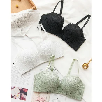 

Removable shoulder straps deep-v neck Underwear Women Bras thicken Lingerie set With Brief Sexy Lingerie Lace bride Bra Sets