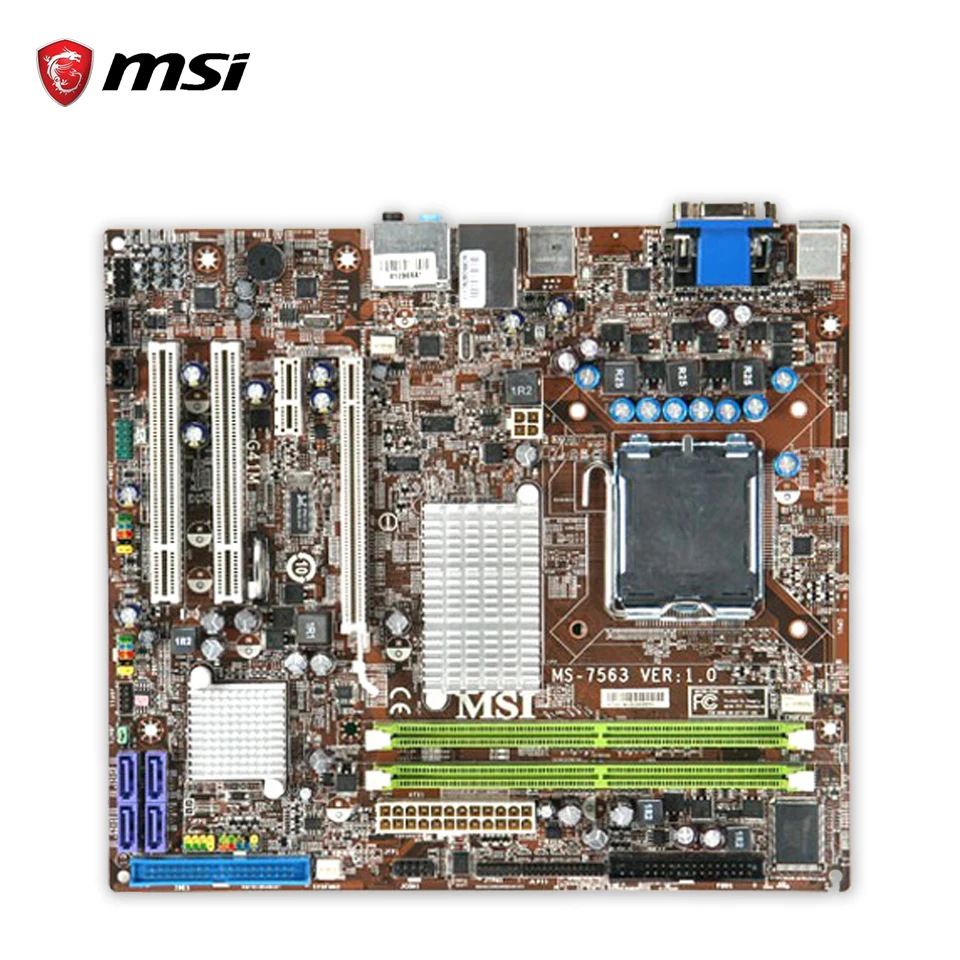 Original MSI G41M-FD Desktop Motherboard G41 Socket LGA 775 DDR2 4G SATA2 USB2.0 Micro-ATX 100% Fully Test intel g41 micro atx lga 775 computer motherboard multicolored