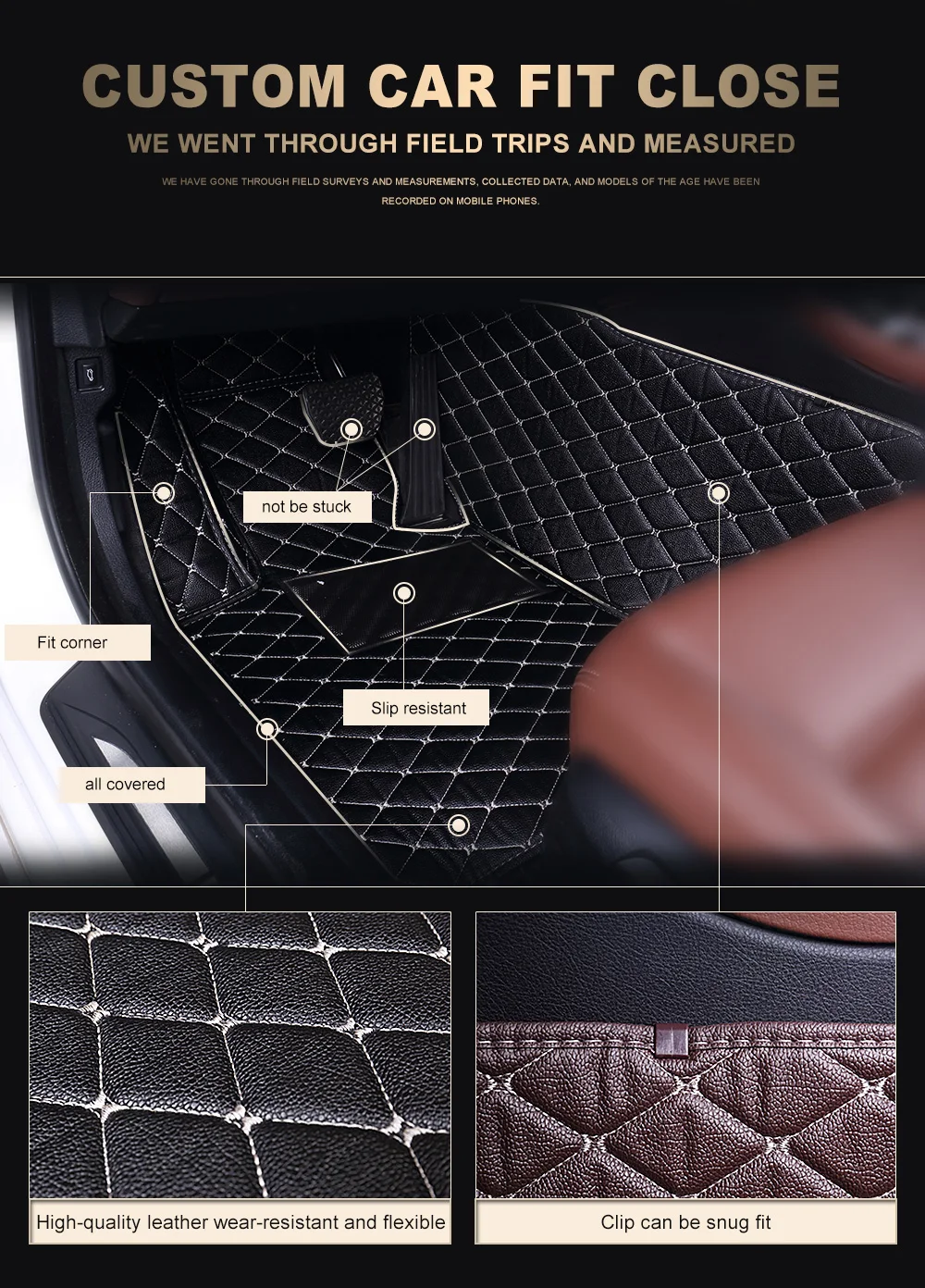 Автомобильный кожаный коврик для Nissan Juke/Morano/Navara/Fuga, автомобильные аксессуары для интерьера, 3D коврики из полиуретана на заказ
