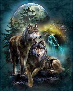 

5D Diy Diamante Pintura Planeta Lobo Diamante Praça Cheia Bordado Pérola Rhinestone 3D Desenho Foto Artesanato Decoração