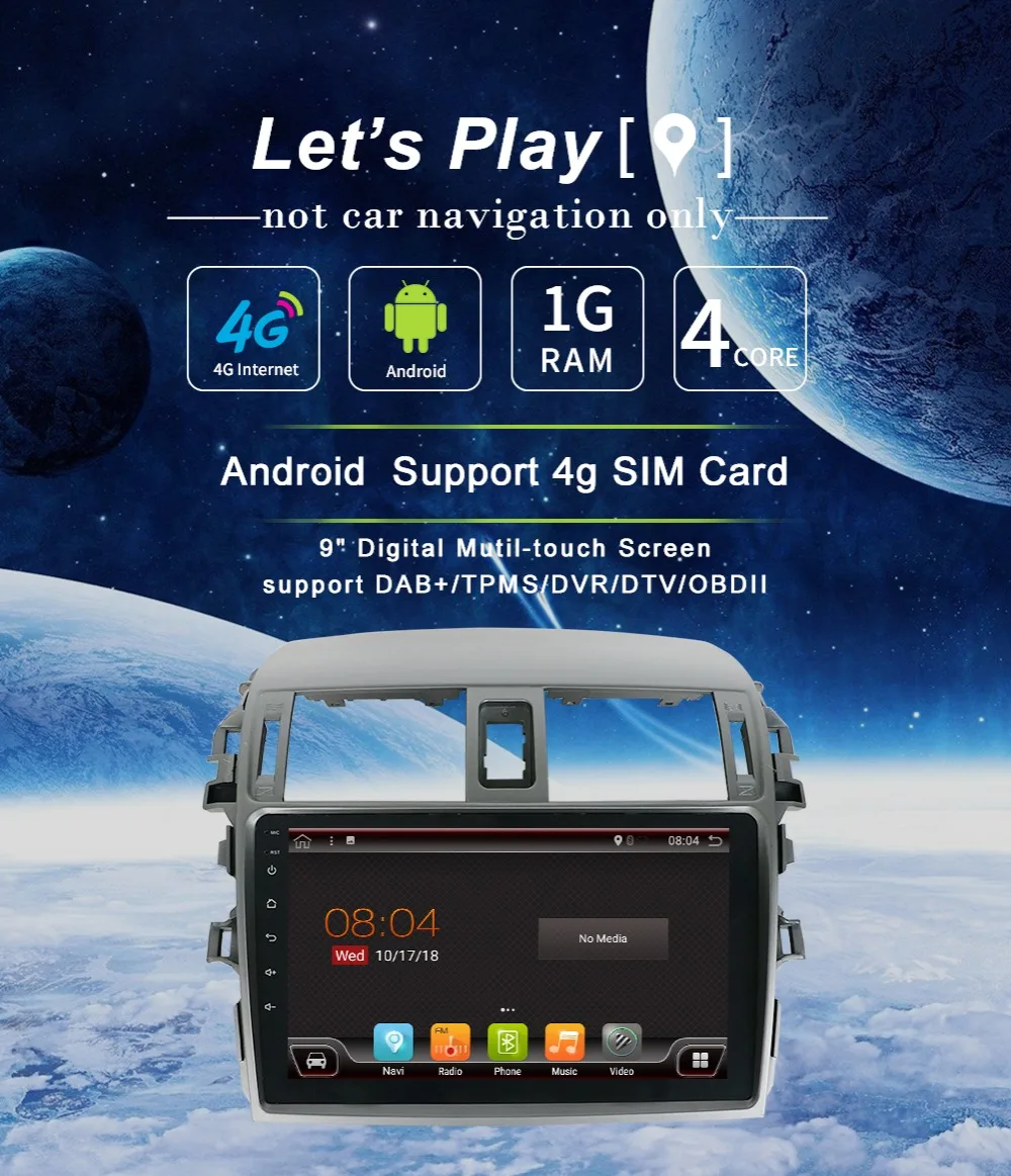 Flash Deal Bosion 2 Din car radio for Toyota corolla 2009 Android 8.1 Quad core Car Multimedia Player GPS Navigation RDS Free Camera Canbus 3