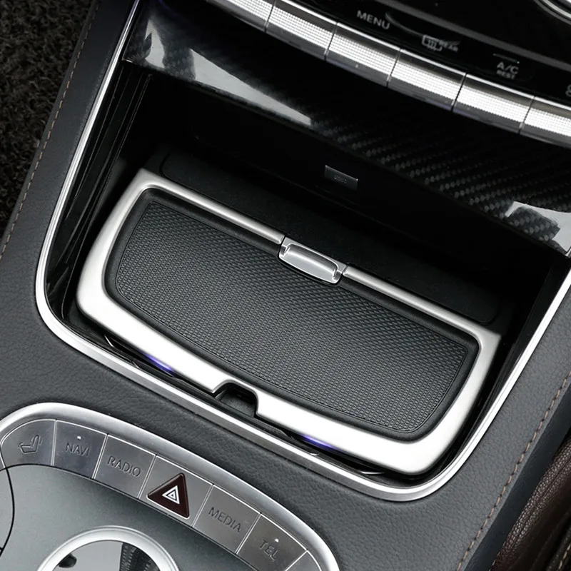 Из нержавеющей стали для центральных Cosole стакана воды рамка украшения Накладка для Mercedes Benz S Class W222