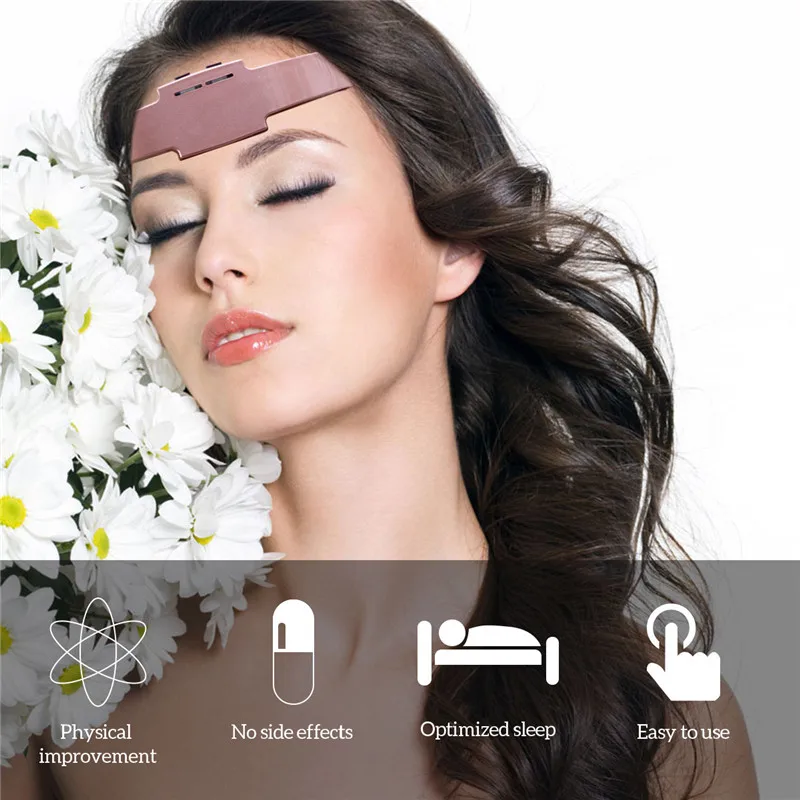 Online Masajeador de cabeza eléctrico recargable USB para la frente relajación del cerebro para el estrés relajación mejora la salud del sueño eliminador de dolor de cabeza