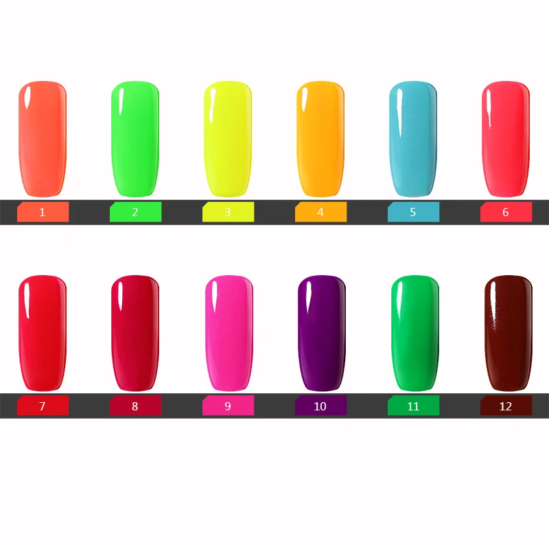 حسناء Fille هلام مسمار البولندية مضان الحلوى اللون نقع قبالة الأشعة فوق البنفسجية اللون النيون هلام ورنيش الورنيش شبه الدائم مسمار الفن