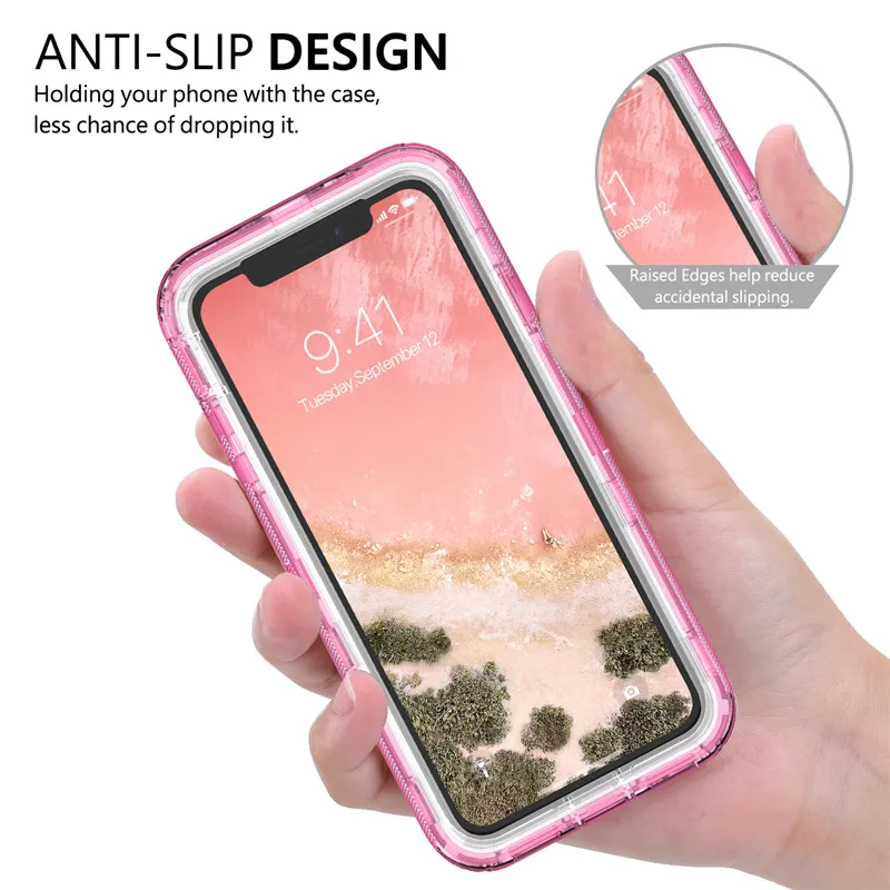 Бронированный Жесткий Чехол для iPhone 7 6 6s Plus X Xs Max 360 прозрачный чехол бампер из