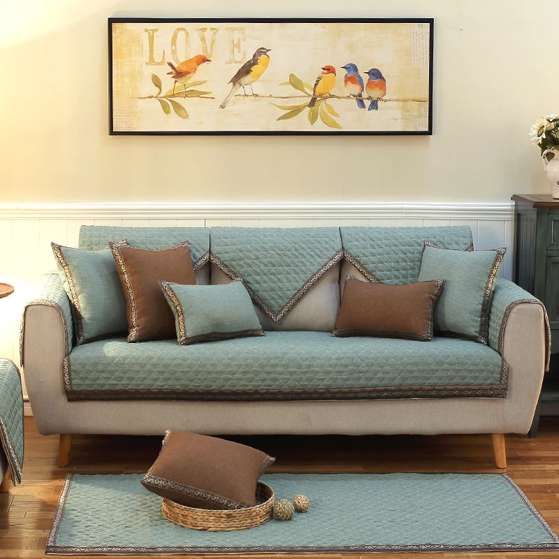 

Solid Color Modern Sofa Cushion Universal Non-slip Sofa Towel Nordic Four Seasons Sofa Cover Backrest Towel Sectional Sofa Cover