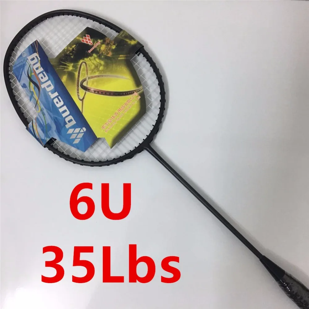 

2019 New Powerful badminton racket strong 35Lbs ultra light 6U stiff high modulus graphite badminton rackets male racquet