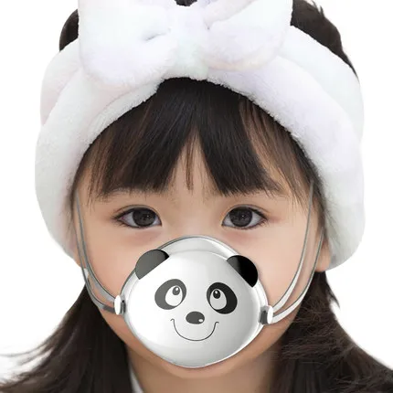 

Electric mask for children anti-fog and haze pm2.5 degradation of formaldehyde dustproof Cute cartoon with 12pcs filter papers