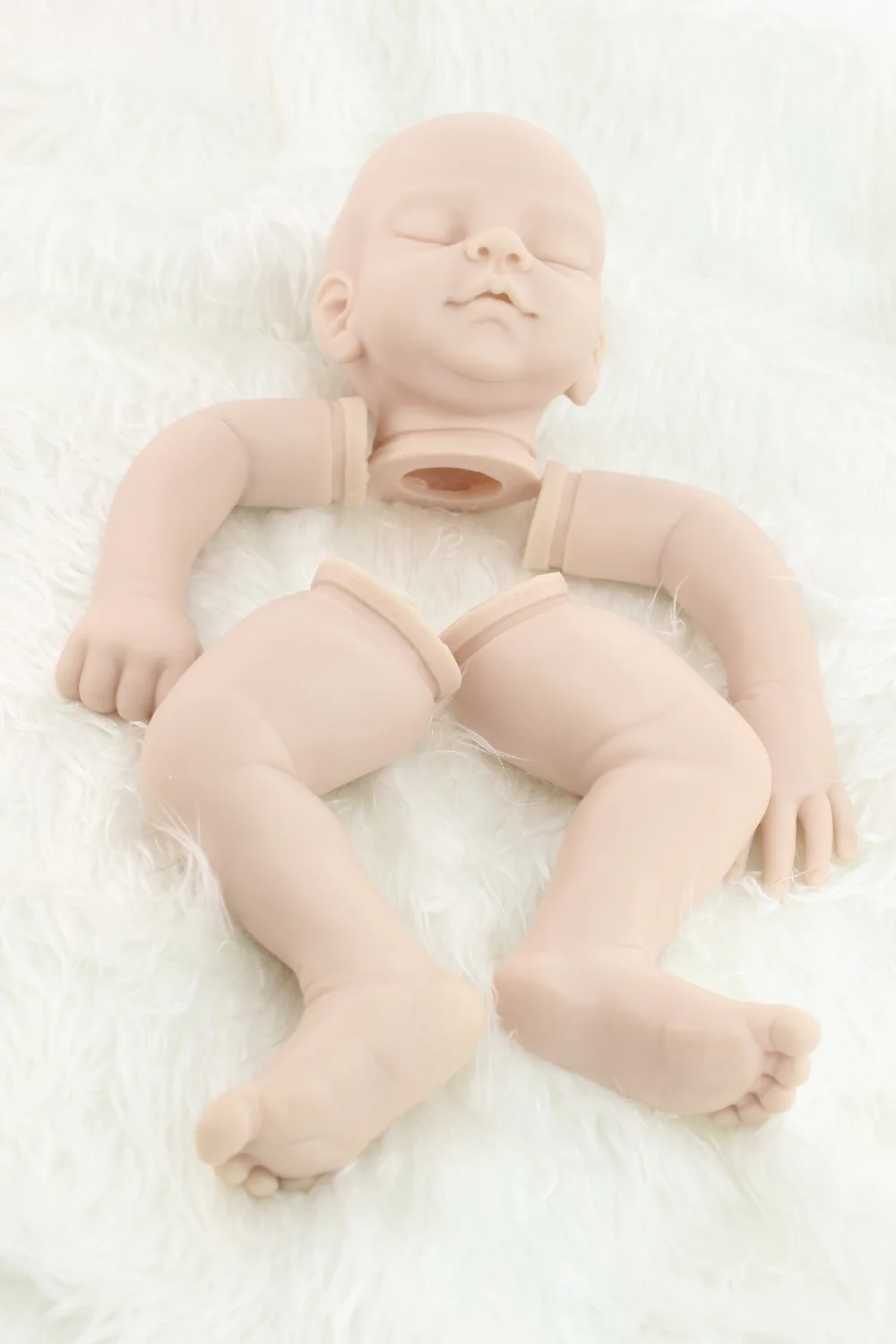 

NPK hotselling 20inches unpainted blank doll kit DIY blank kit soft vinyl reborn sleeping baby doll kit