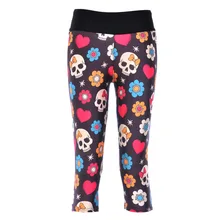 New 1019 Sexy Girl Women Cute Skull Heart Flower bowknot 3D Prints Workout Fitness Cropped Trousers Leggings Pocket Pants