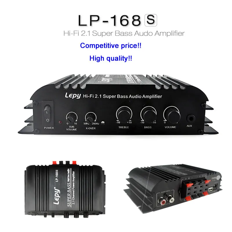 Lepy LP168S Hi-Fi супер бас автомобильный аудио усилитель сабвуфер усилитель мощности мотоцикл стерео звук с функцией громкоговорителя