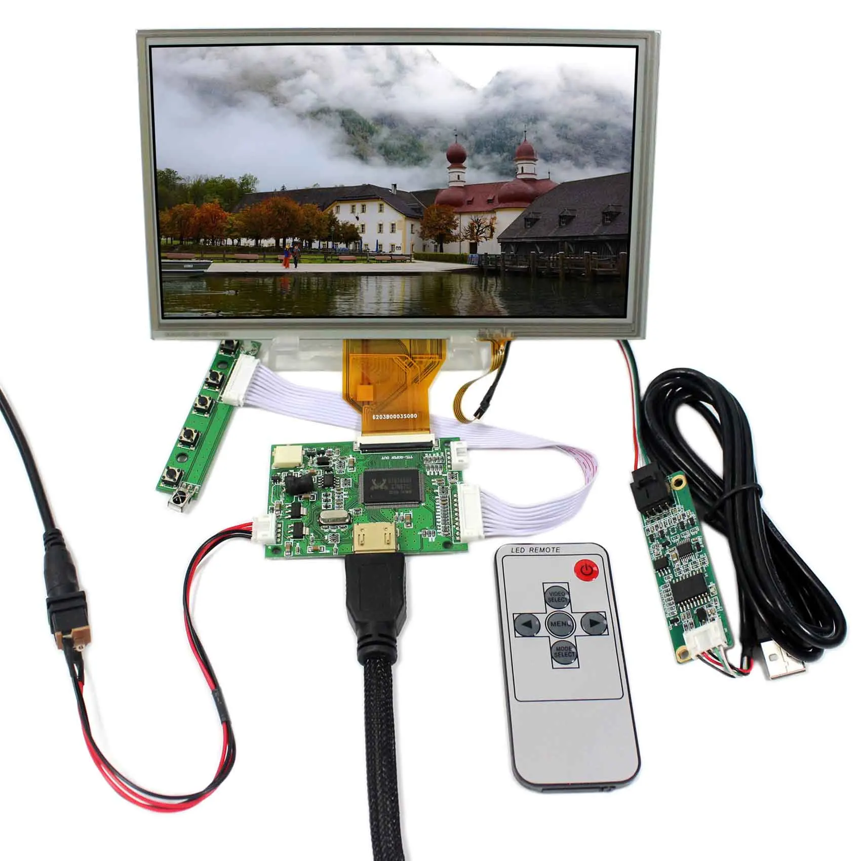 HDMI ЖК-плата контроллера+ 8 дюймов 800x480 AT080TN64 сенсорный ЖК-экран