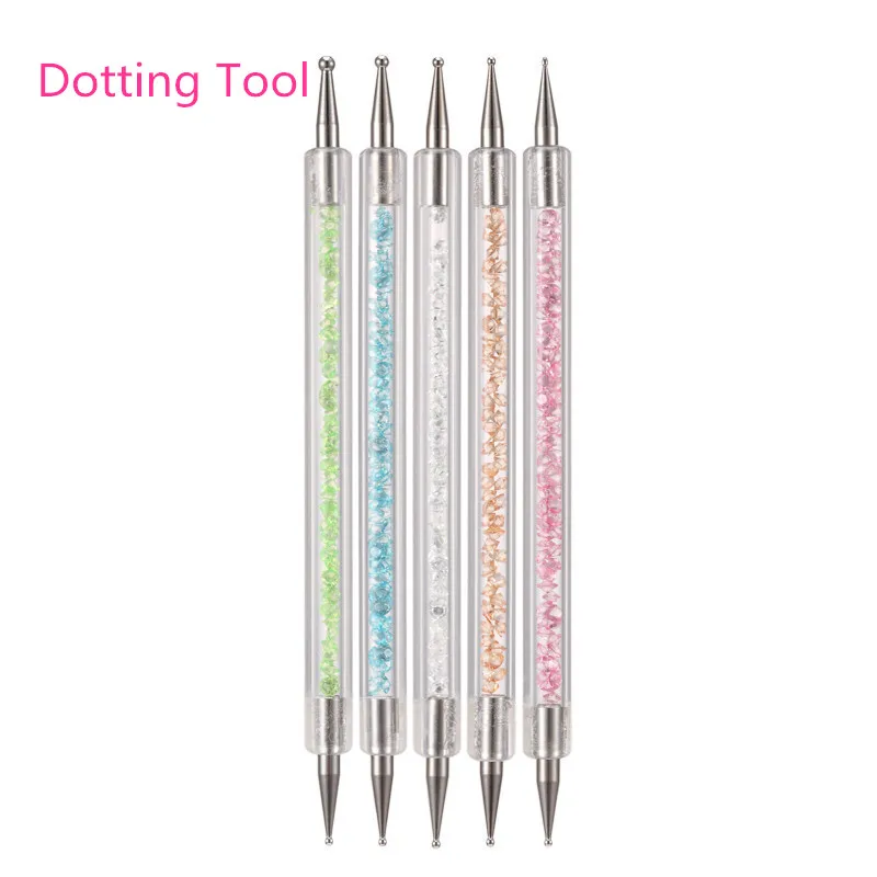 5pcs Nail Art Dotting Pens Nail Polish Pen Drill Point Pen Metal pen