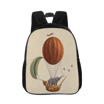 

Custom Men's and Women's Backpack Children's School Bag Backpack Print Animal Pattern Colorful Cool Elephant Casual Backpack