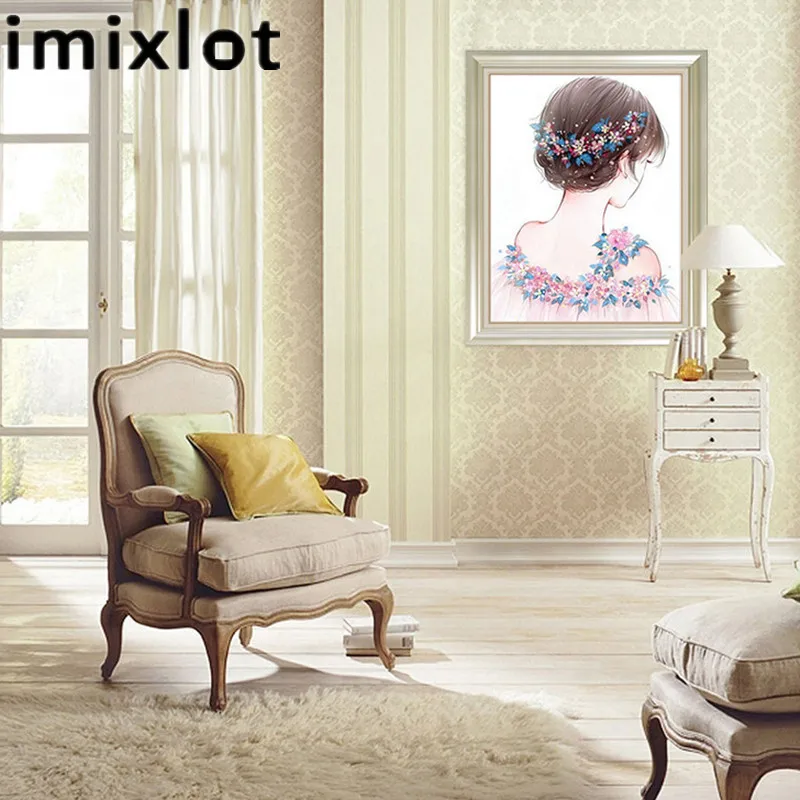 Imixlot Diamond Embroidery 5D DIY Painting Flower Fairy Canvas Paintings Rhinestone Cross Stitch For Home Wall Decoration | Дом и сад
