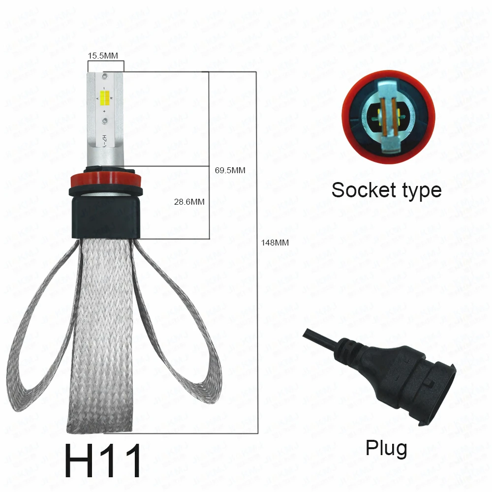 T9-H8/H9/H11 светодиодный фар автомобиля 3 цвета temperatureswitch свободно 3000 К 4300 К 6000 К 60 Вт 9600LM водонепроницаемый изюминкой высокого качества