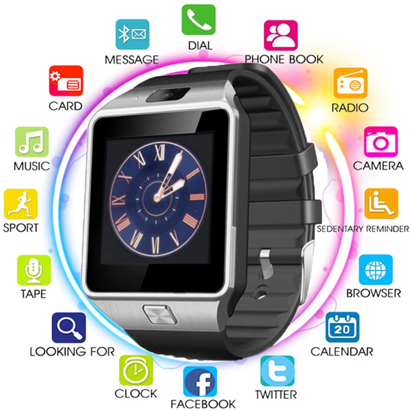 

2019 New DZ09 Bluetooth Smart Watch Smartwatch Android Phone Call Relogio 2G GSM SIM TF Card Camera for iPhone Samsung Huawei