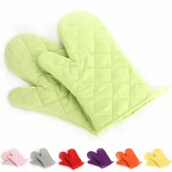 

Wholesale 300pcs/lot 160Degree 28*18CM Home Cotton Thick Kitchen Baking Cook Insulated Padded Oven Gloves Mitten 6 Colors