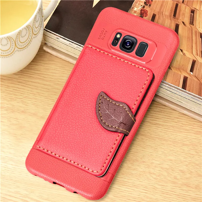 

Soft Leather Wallet Flip Case for Samsung Galaxy S9 S8 Plus Note 9 8 S7 Edge A8 A6 Business Slim Case Cover Card Pocket Men Lady