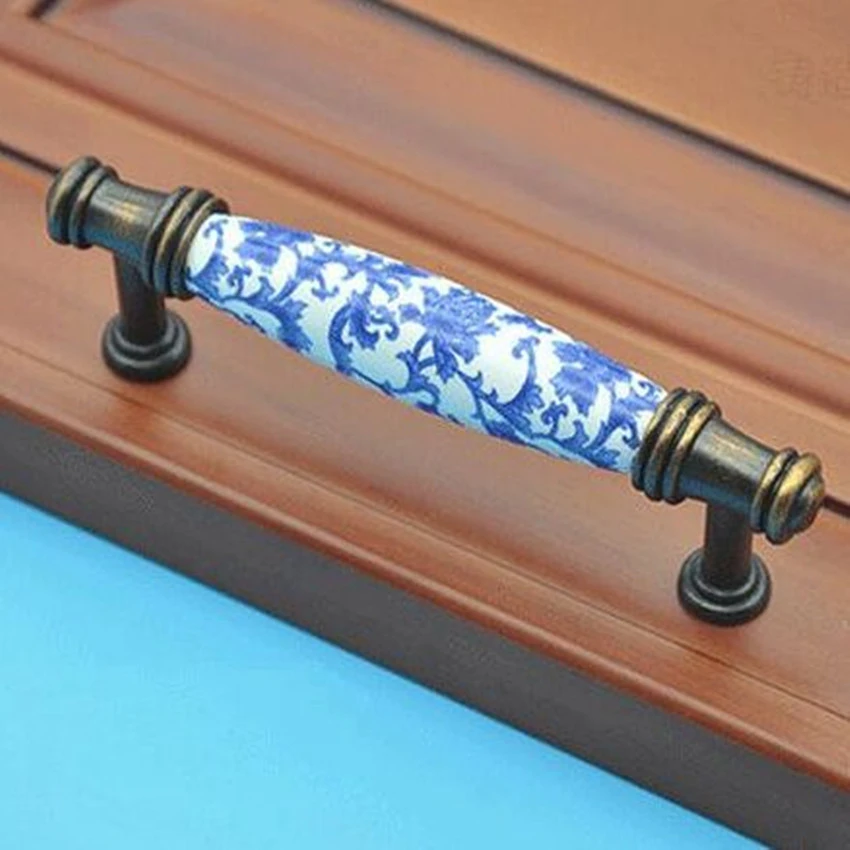 antique white kitchen cabinets brass 96mm fashion vintage white and blue porcelain furniture handle antique brass kitchen cabinet drawer pull bronze dresser handle antique white kitchen cabinets brass 96mm fashion vintage white and blue porcelain furniture handle antique brass kitchen cabinet drawer pull bronze dresser handle