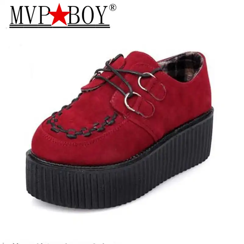 red creepers shoes
