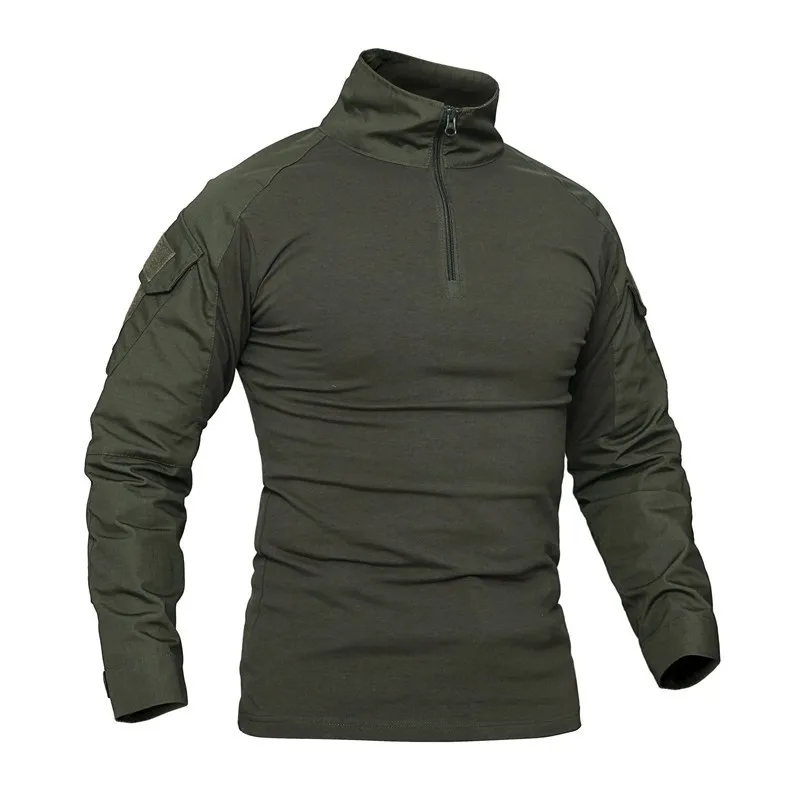 Male Outdoor Tactical Military Hiking T-Shirts Army Camouflage Long Sleeve Sports T Shirt Breathabl