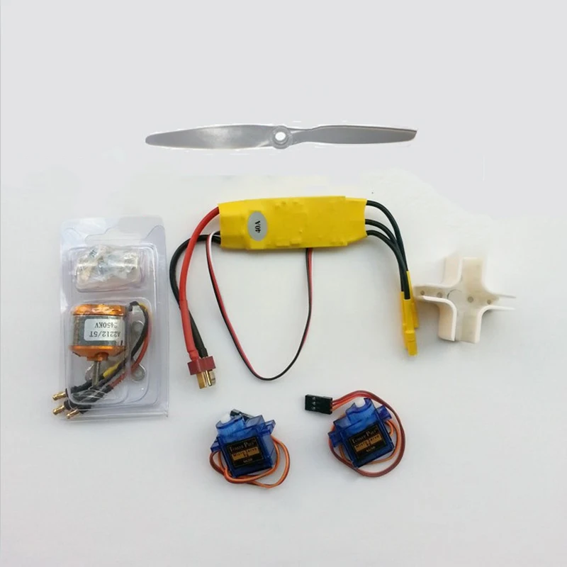 

Fixing wing High Speed Power Combo 2212 2450KV Motor + 40A ESC + 6040 Propeller + 9G Servo for SU-27 RC fixed-wing Drone