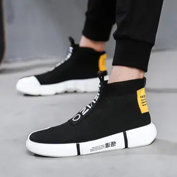 

Spring New Male High Gang Socks Shoes Korean Version of Youth Tide Shoes Men's Casual Single Shoes