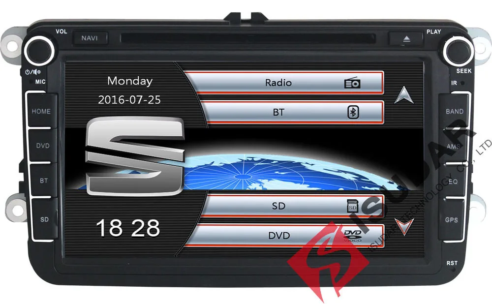 Isudar Автомагнитола с Сенсорным 8 Дюймовым Экраном Для Автомобилей Skoda/VW/Volkswagen/TIGUAN/MAGOTAN/Golf/CADDY/SEAT Wifi FM AM