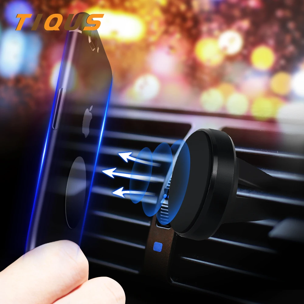 TIQUS Magnetic Phone Car Holder For iPhone Samsung Xiaomi Universal Magnet Air Vent Mount Car Holder Mobile Cell Phone Stand