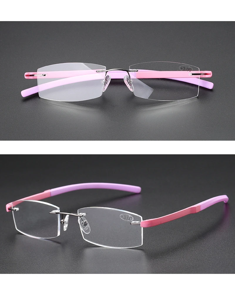 QIFENG очки для чтения Для мужчин Для женщин без оправы диоптрий пресбиопические очки мужские и женские очки+ 1,0+ 1,5+ 2,0+ 2,5+ 3,0+ 3,5+ 4,0 QF278
