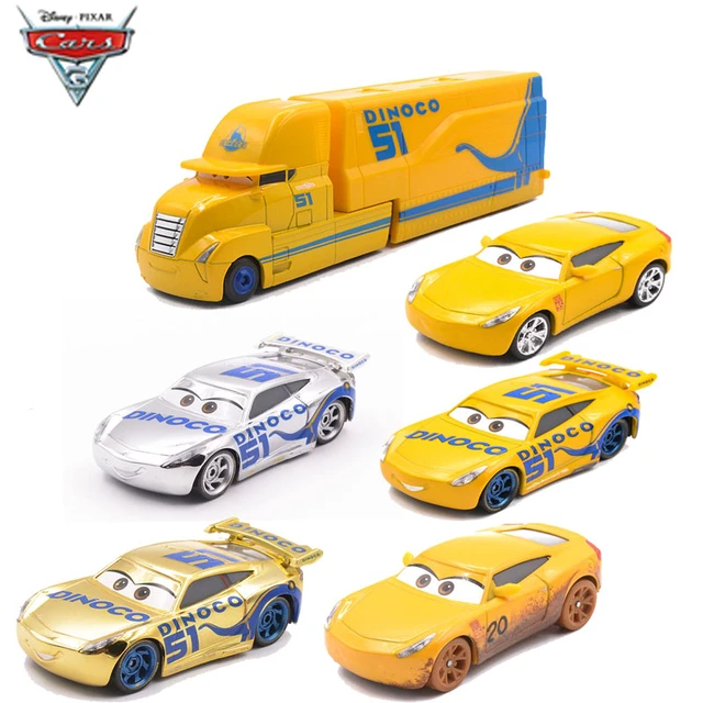 Disney Pixar Cars 3pcs Lightning Mcqueen Dinoco Family No.43 The King 1:55  Diecast Metal Alloy Toys Best Gifts For Kid Cars Toys -  Railed/motor/cars/bicycles - AliExpress