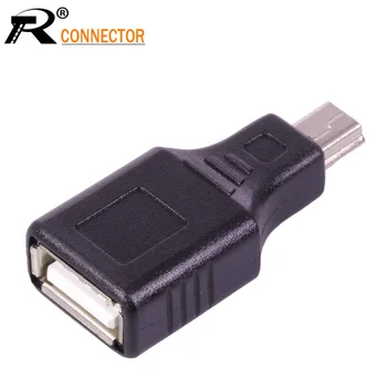 

100pcs MINI 5PIN Male to A Female USB2.0 adapter AF/MINI 5P M Extender Connector USB Jack Connector