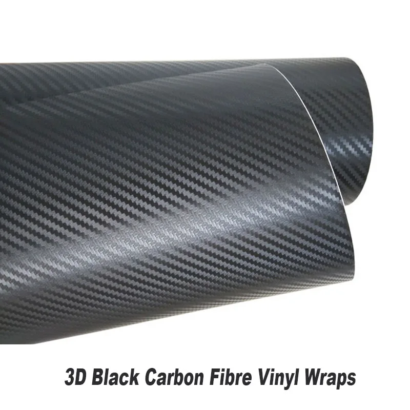 

car styling 3D black Carbon Fiber Vinyl film black Carbon Fiber Vinyl Film Auto Wrapping Vinyl Foil 5ft X 98ft/Roll wholesale