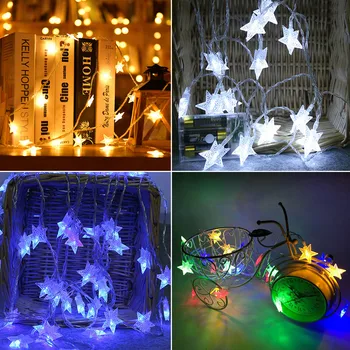 

5M 50 LED String Lights Crystal Clear Star Fairy String Light Wedding Party Outdoor Decor Lamp Home Decor LED Lights