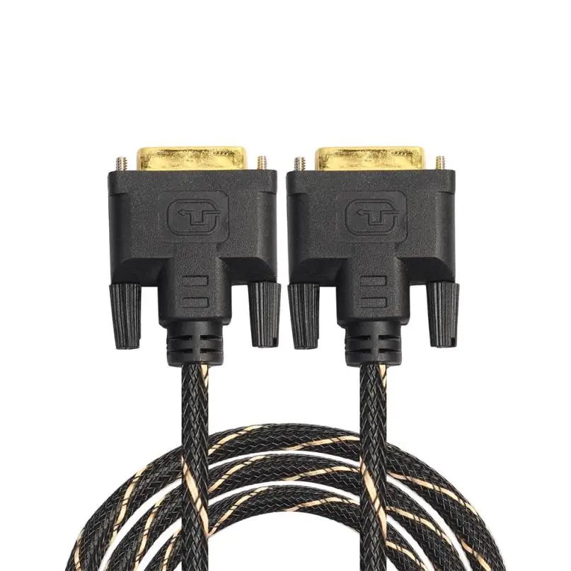 HL ЖК цифровой монитор DVI D к DVI-D Золото Мужской 24+ 1 Pin Dual Link ТВ кабель для TFT MAY15E22