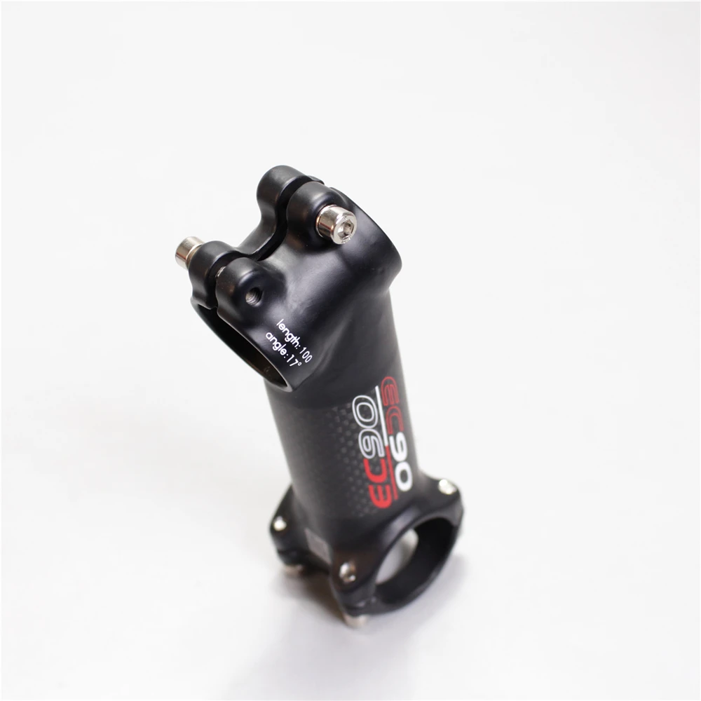 EC90 Ultra-light Road Bike Stem 31.8-28.6 Riser MTB Bicycle Stem Rod Carbon+Aluminium Alloy Cycling Stems 60708090100110mm 