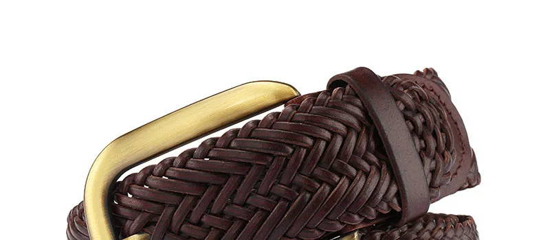 AKTRIS Ladie's оплетка кожаный пояс украшение натуральная игла Пряжка лоскутное цельнотканый ремень для женщин джинсы 3,8 см ширина FCO159