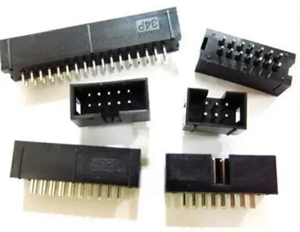

50pcs DC3 10 Pin Shrouded Male Header Connector 2.54mm