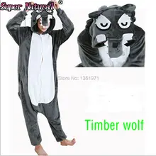 HKSNG Прямая поставка, высокое качество, для женщин, для взрослых, зима, теплый, животное, серый волк, леска, пижама волк, Onesie, косплей, кигу, распродажа Kig