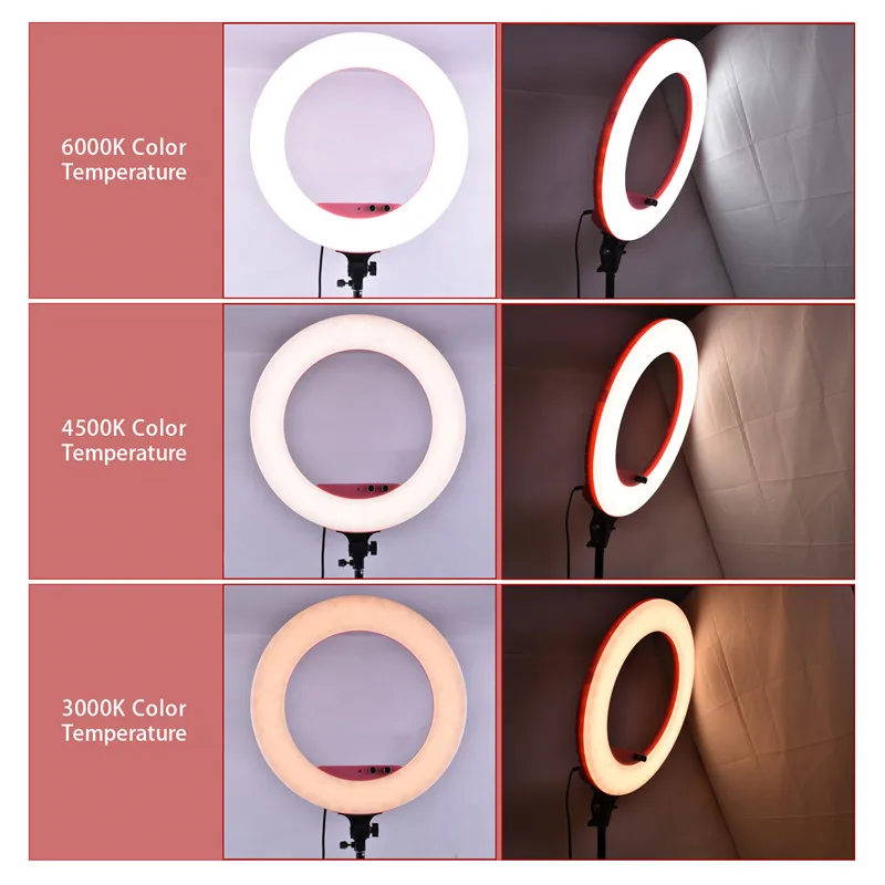 fosoto LF-R480 Bi-color 3200-5800K 100W photographic Lighting Dimmable Led Ring Light Lamp&Light St