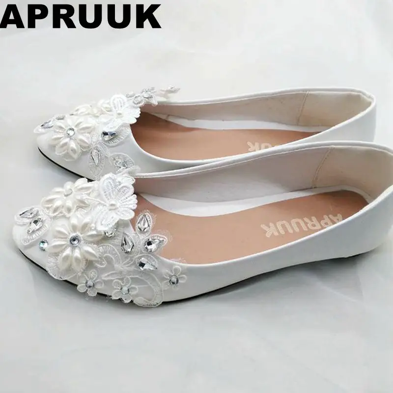 off white lace flats