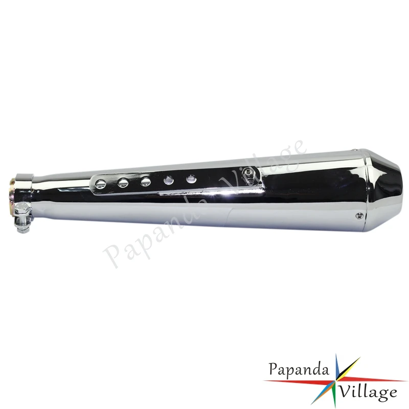 Papanda Хром глушитель выхлопной трубы заднего конуса глушитель для мотоциклы Harley 41 мм 38 мм 35 мм Papanda Хром глушитель выхлопной трубы заднего конуса глушитель для мотоциклы Harley 41 мм 38 мм 35 мм